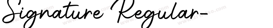 Signature Regular字体转换